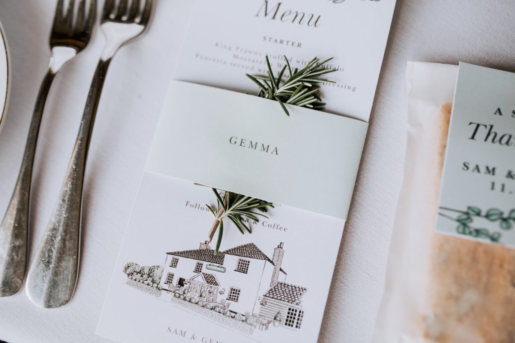 guest slips for a wedding in london