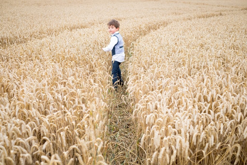 Boy in wheat field Bury St edmunds